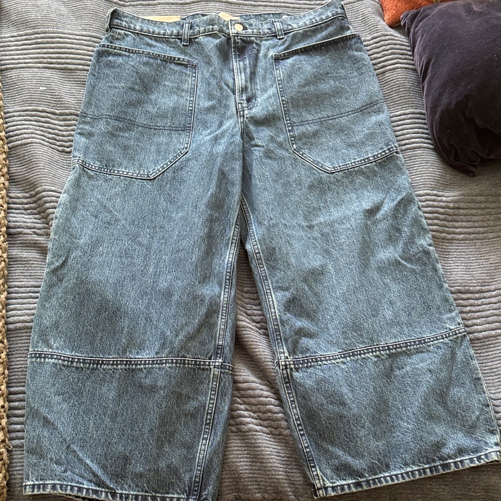 Everlane Blue Wide Leg Jeans